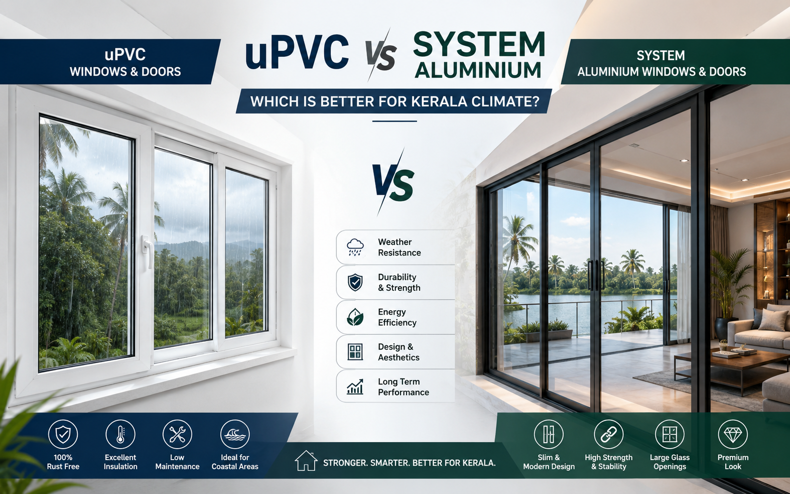 uPVC windows vs aluminium windows